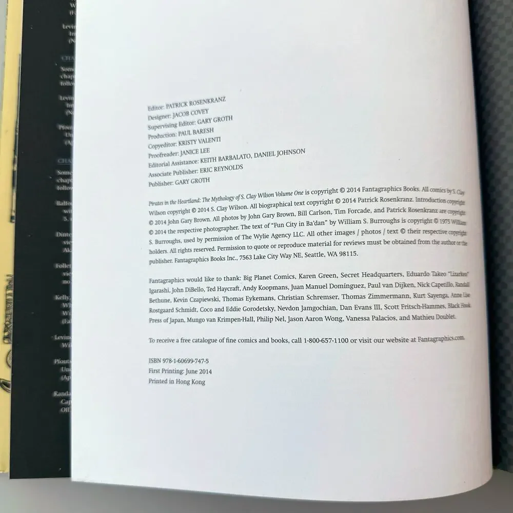 The Mythology of S. Clay Wilson Pirates in the Heartland Volume 1 Hardcover Book